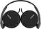 Casque audio noir, pliable, circumaural, avec le logo 'Sony' sur chacun des pavillons.