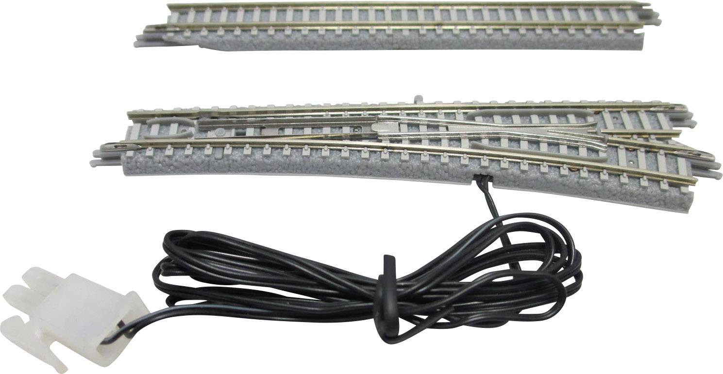 7297056 (Z) Voie Rokuhan (avec ballast) Aiguillage, électrique, à droite 110 mm 13 ° 490 mm 1 pc(s)