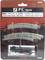 Un emballage contenant deux sections de rail courbes pour trains miniatures, étiqueté 'Aiguillage courbe télécommandé (Droite) + Rail R195mm 30° Tronqué'.