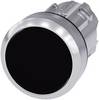 Siemens 3SU10500AB100AA0 3SU1050-0AB10-0AA0 Bouton-poussoir collerette métal, finition brillante, actionneur plat bouton noir 1 pc(s)