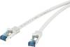 Renkforce RF-4145277 RJ45 Câble réseau, câble patch CAT 6a S/FTP 0.25 m gris avec cliquet d'encastrement, ignifuge 1 pc(s)