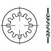 Rondelles à dents intérieurs TOOLCRAFT DIN6797 Acier 21mm 100pcs