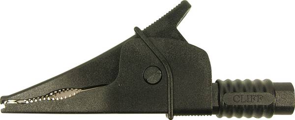 Cliff Croc Clip Pince crocodile de sécurité enfichable 4 mm CAT III 1000 V noir