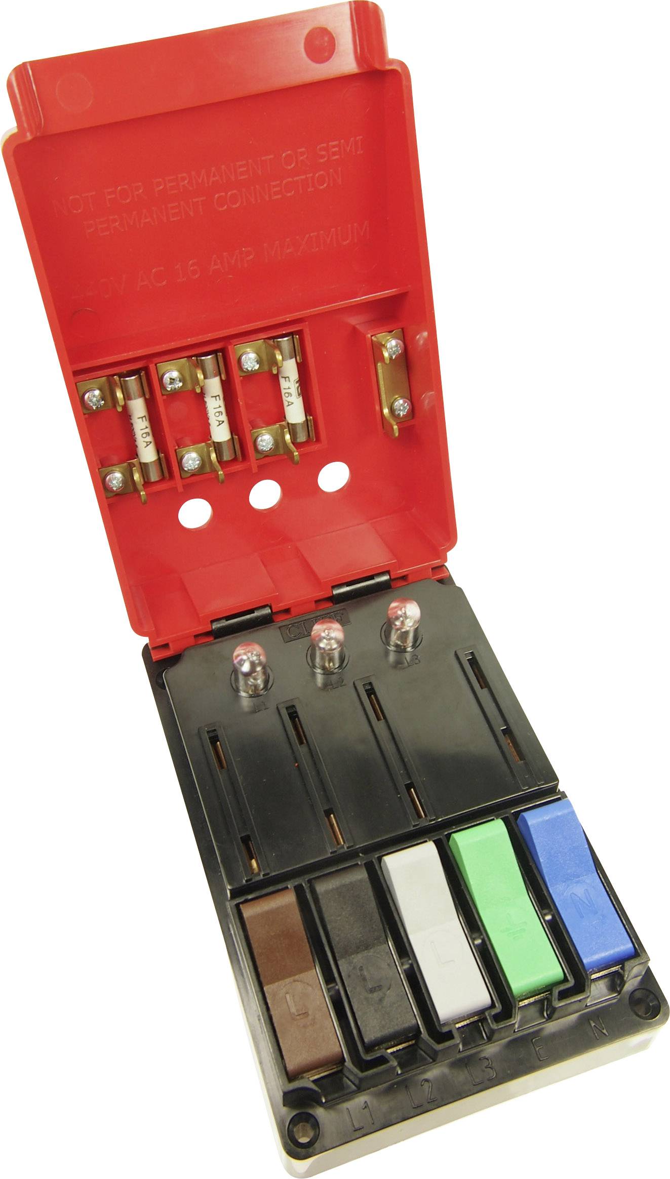 Cliff CL18303 CL Series Test Lead Adapter - Red/Black 440V 16A Input