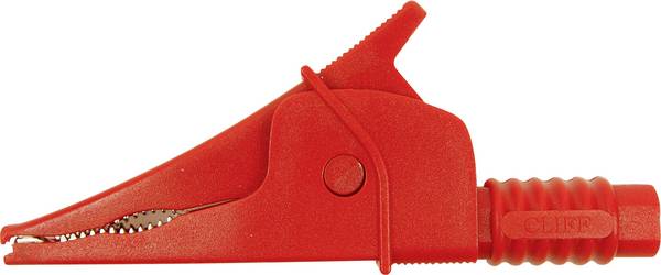 Cliff Croc Clip Pince crocodile de sécurité enfichable 4 mm CAT III 1000 V rouge