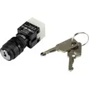 DECA 1384380 ADA16K6-AR0-CA Commutateur à clé 250 V/AC 5 A 1 x Off/On 1 x 90 ° IP65 1 pc(s)