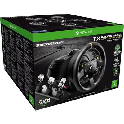 Thrustmaster TX Racing Wheel Leather Edition Volant  PC, Xbox One noir avec pédales