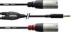 Câble adaptateur audio [1x Jack mâle 3.5 mm - 2x XLR mâle] Cordial CFY 1.8 WMM noir 1.80 m