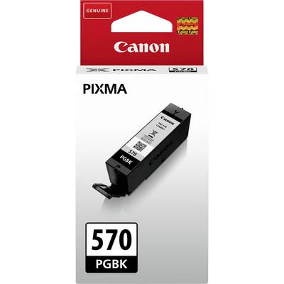 Cartouche d'encre Canon PIXMA PG-570 PGBK en emballage noir, impression originale, compatible avec certains modèles d'imprimantes PIXMA.