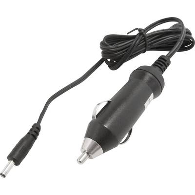 Chargeur allume-cigare pour voiture avec câble et adaptateur, permettant de recharger des appareils électroniques.