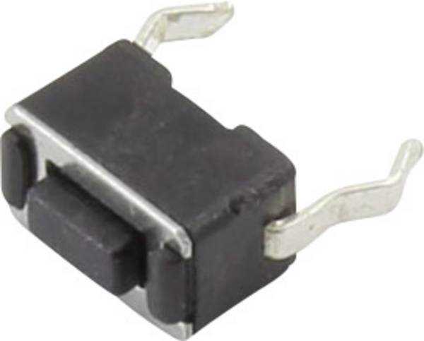 TRU COMPONENTS YST-1101 Bouton-poussoir 12 V/DC 0.05 A 1 x Off/(On) à rappel  (L x l) 6 mm x 3.5 mm  1 pc(s)