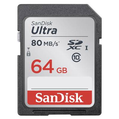 Carte SDXC SanDisk Ultra® 64 GB Class 10, UHS-I 