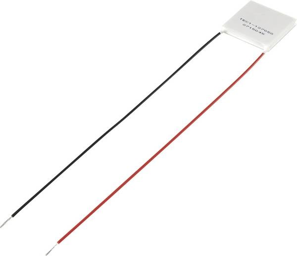 Elément Peltier TRU COMPONENTS TEC1-127050 1571721  15.4 V/DC 5 A 44.7 W (L x l x H) 40 x 40 x 3.9 mm 1 pc(s)