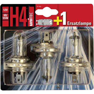 Ampoule halogène Unitec 77743 Standard H4 60/55 W 3 pc(s)