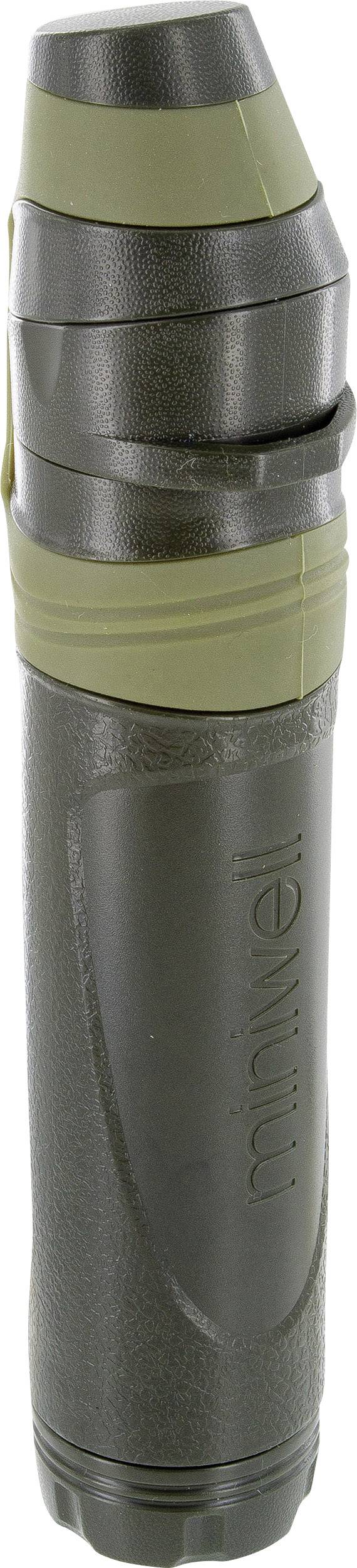 Un bouchon de bouteille gris foncé avec des touches verdâtres.