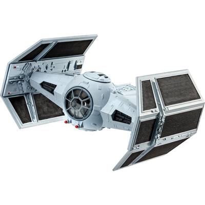 Un vaisseau spatial gris aux ailes anguleuses et au cockpit sphérique vole dans l'espace.