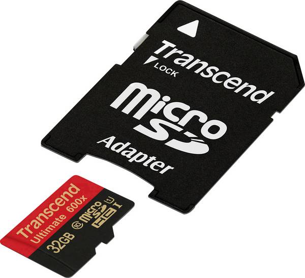 Transcend Ultimate (600x) Carte microSDHC 32 GB Class 10, UHS-I avec adaptateur SD