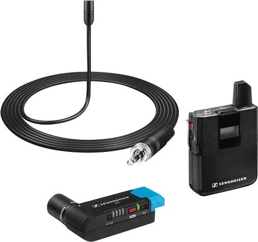 Micro-cravate Micro pour caméra Sennheiser AVX-ME2 SET-3-EU Type de transmission (détails):radio avec câble, avec pince-0