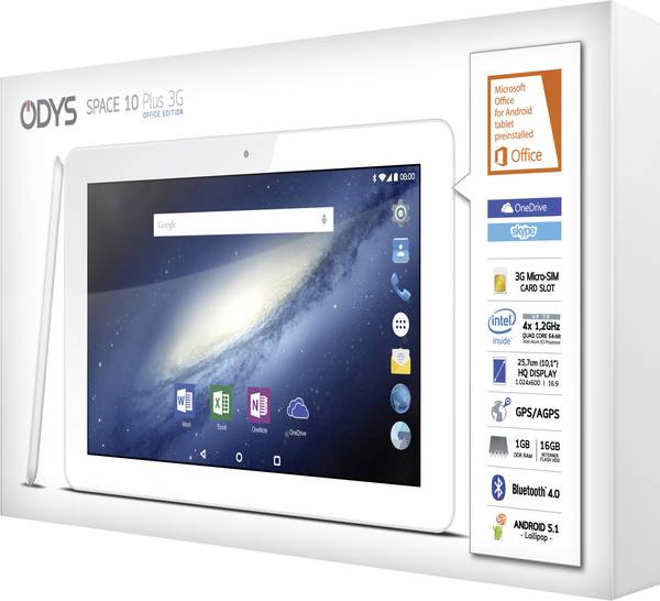 Odys Tablet Space One 10 Se - Lte 64gb Test Odys SPACE 10 plus 3G Space 10 plus 3G Tablette Android 25.7 cm (10.1