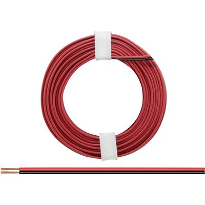  218-5 Fil de câblage  2 x 0.14 mm² rouge, noir 5 m