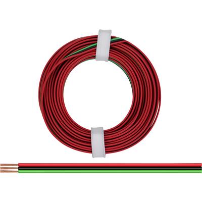  318-014 Fil de câblage  3 x 0.14 mm² rouge, vert, noir 5 m