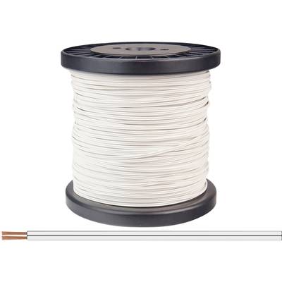  218-55-100 Fil de câblage  2 x 0.14 mm² blanc 100 m