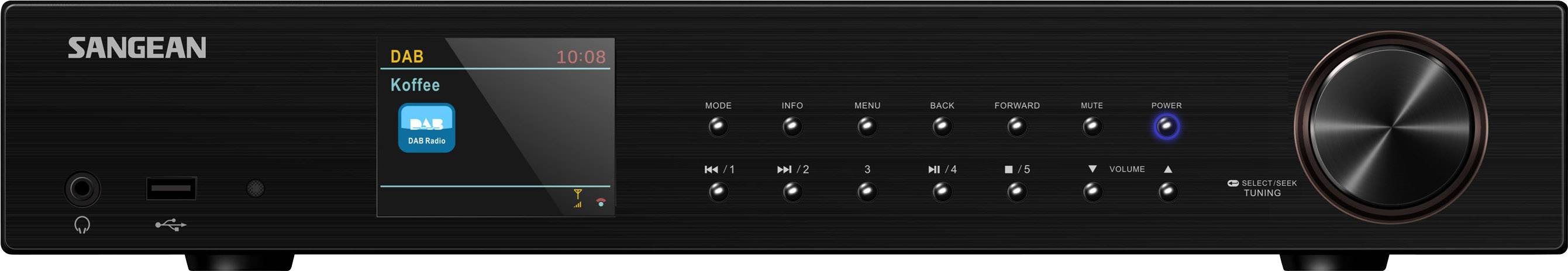 N/A Sangean WFT-3 LAN (10/100 Mo/s), USB compatible DLNA, Spotify noir-2
