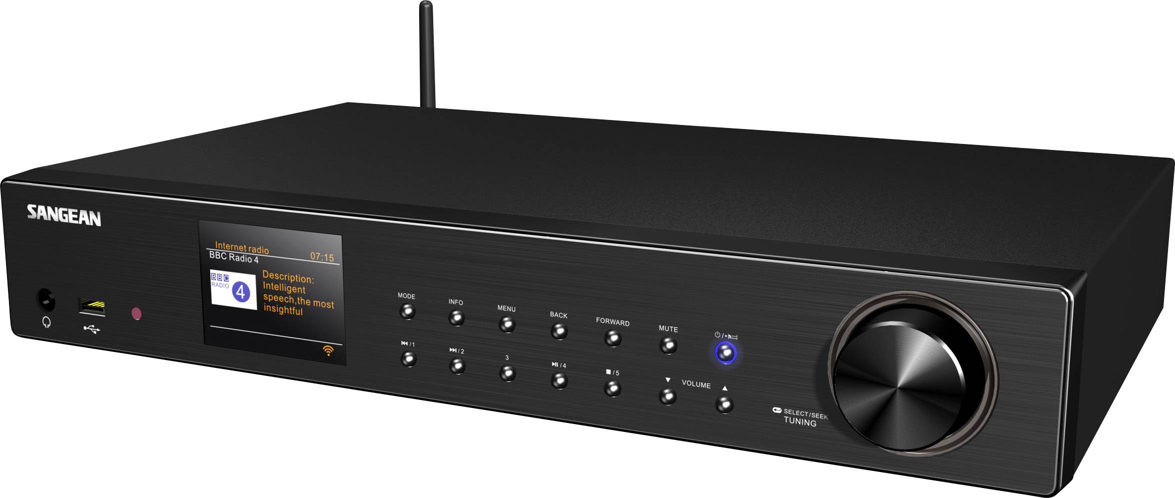 N/A Sangean WFT-3 LAN (10/100 Mo/s), USB compatible DLNA, Spotify noir-6