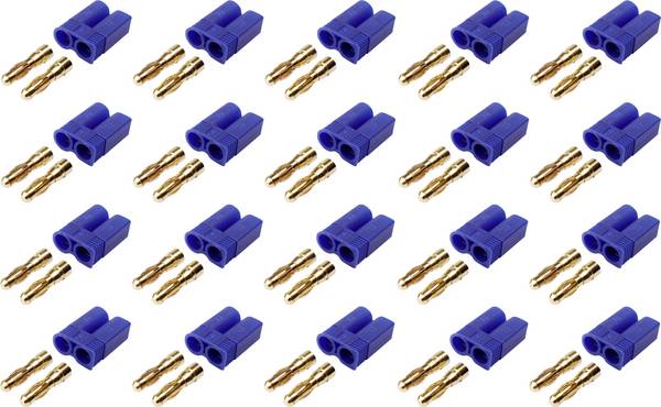 Reely 1399712 Fiche mâle pour batterie EC5 doré(e) 20 pc(s)
