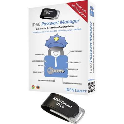 IDENTsmart Clé USB gestionnaire de mots de passe ID50 Password-Safe TOP SECRET ID050UAWITS1-0