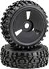 Roues complètes Crossline rough Pin pour Buggy Absima 2520018 disque noir 1:8 1 paire(s)