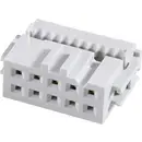 FCI 71600-104LF Connecteur fil à carte Pas: 2.54 mm Nbr total de pôles: 4 Nbr de rangées: 2 1 pc(s)