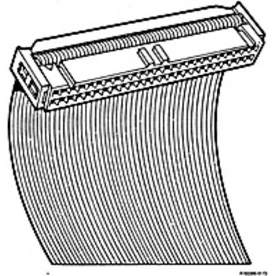 Diagramme d'une tête d'impression matricielle avec des lignes verticales représentant le mouvement d'impression. Les aiguilles sont visibles en haut.