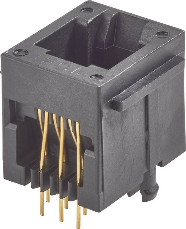 Embase RJ12 femelle FCI 90512-001LF RJ12 embase femelle, verticale Pôle: 6P6C noir 1 pc(s)