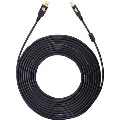 Oehlbach Câble USB USB 2.0 USB-A mâle, USB-B mâle 10.00 m noir contacts dorés, avec noyau en ferrite 9135