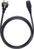 alimentation Câble de raccordement [1x Prise mâle + contact de protection - 1x Secteur femelle C13] 1.50 m noir Oehlbach Powercord C 13