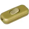 Interrupteur pour câble souple Kopp 191307003 avec décharge de traction or 1 x Off/On 2 A 1 pc(s)