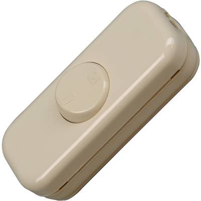 Interrupteur à bascule beige dans un boîtier rectangulaire, adapté pour la commande manuelle d'appareils électriques.