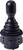 Un joystick noir vertical avec plusieurs contacts à sa base, utilisé pour contrôler des appareils électroniques.