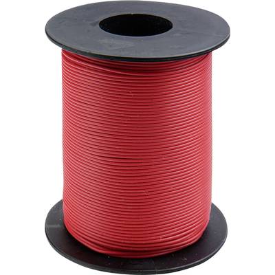  105-0-100 Fil de câblage  1 x 0.20 mm² rouge 100 m