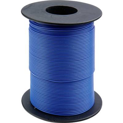  105-2-100 Fil de câblage  1 x 0.20 mm² bleu 100 m