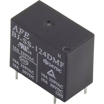 AFE BJ-SS-124DMF Relais pour circuits imprimés 24 V/DC 10 A 1 NO (T) 1 pc(s) 
