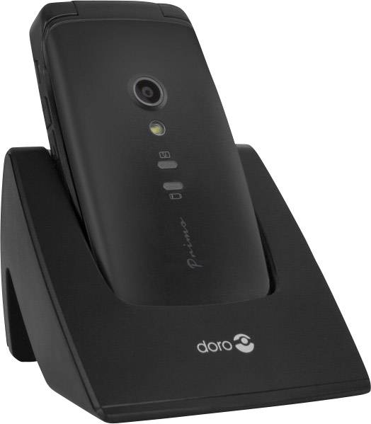 Téléphone portable à clapet pour séniors Primo by DORO 406 avec station de charge, Touche SOS noir-4