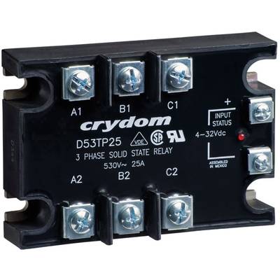 Crydom Relais à semi-conducteurs A53TP25D 25 A Tension de contact (max.): 530 V/AC à commutation au zéro de tension 1 pc