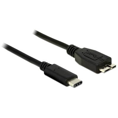 Delock Câble USB USB 3.2 Gen1 (USB 3.0) USB-C® mâle, USB-Micro-B 3.0 mâle 1.00 m noir  83677