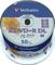 Lot de 50 DVD+R DL Verbatim imprimables, capacité de 8,5 Go, vitesse 8x.