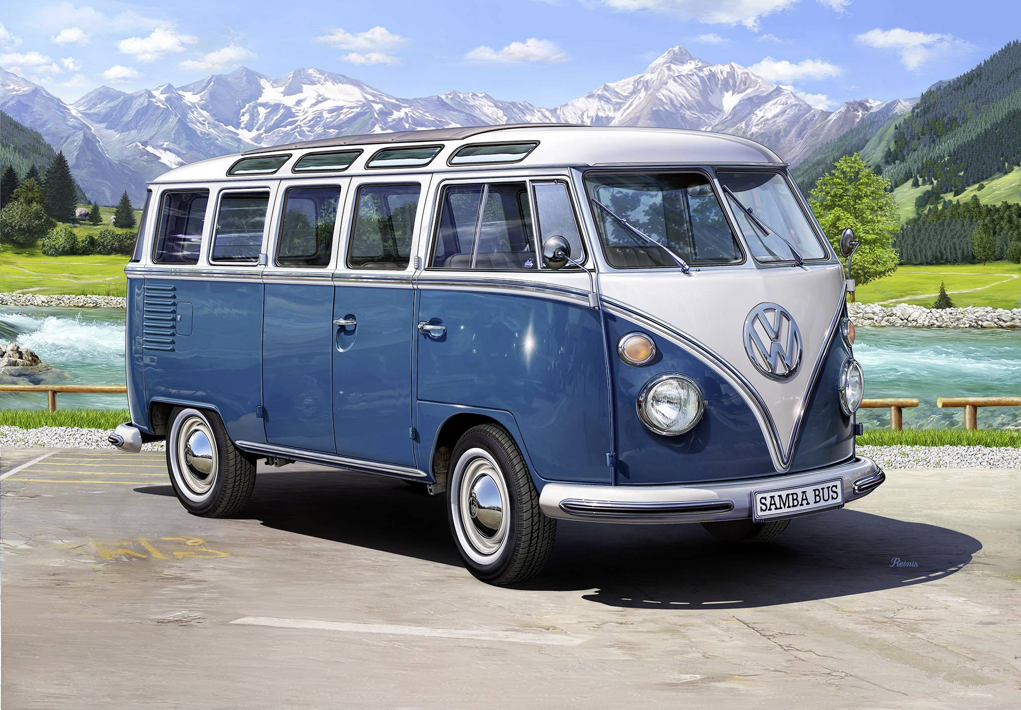 Maquette de bus Revell 07009 Volkswagen T1 Bus Samba 1:16-7