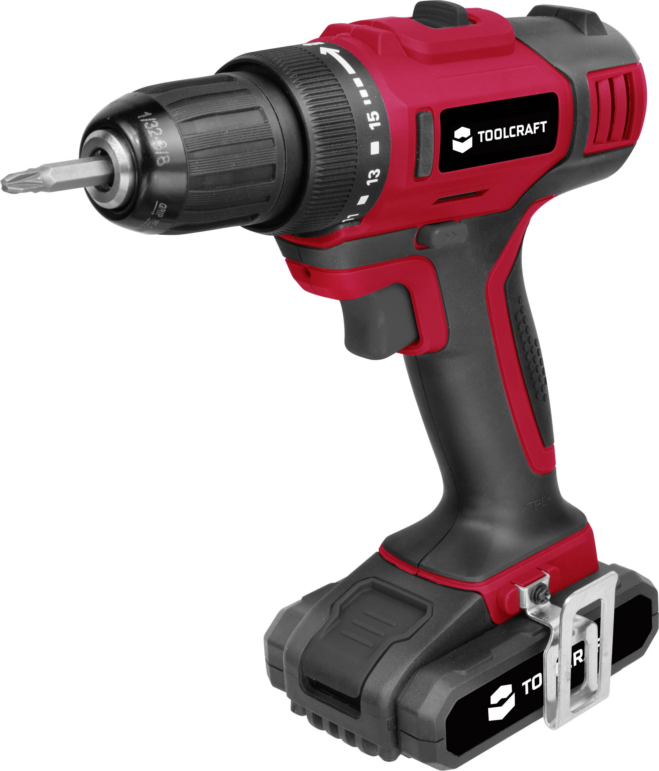 Perceuse-visseuse sans fil TOOLCRAFT 1414013 14.4 V 1.5 Ah Li-Ion + batterie, + mallette