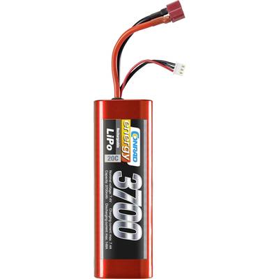 Pack de batterie (LiPo) 7.4 V 3700 mAh Conrad energy 1414155 20 C hardcase stick fiche T femelle-0