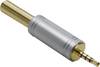 Jack 2.5 mm mâle, droit BKL Electronic 1103086 Nombre de pôles: 4 stéréo or 1 pc(s)